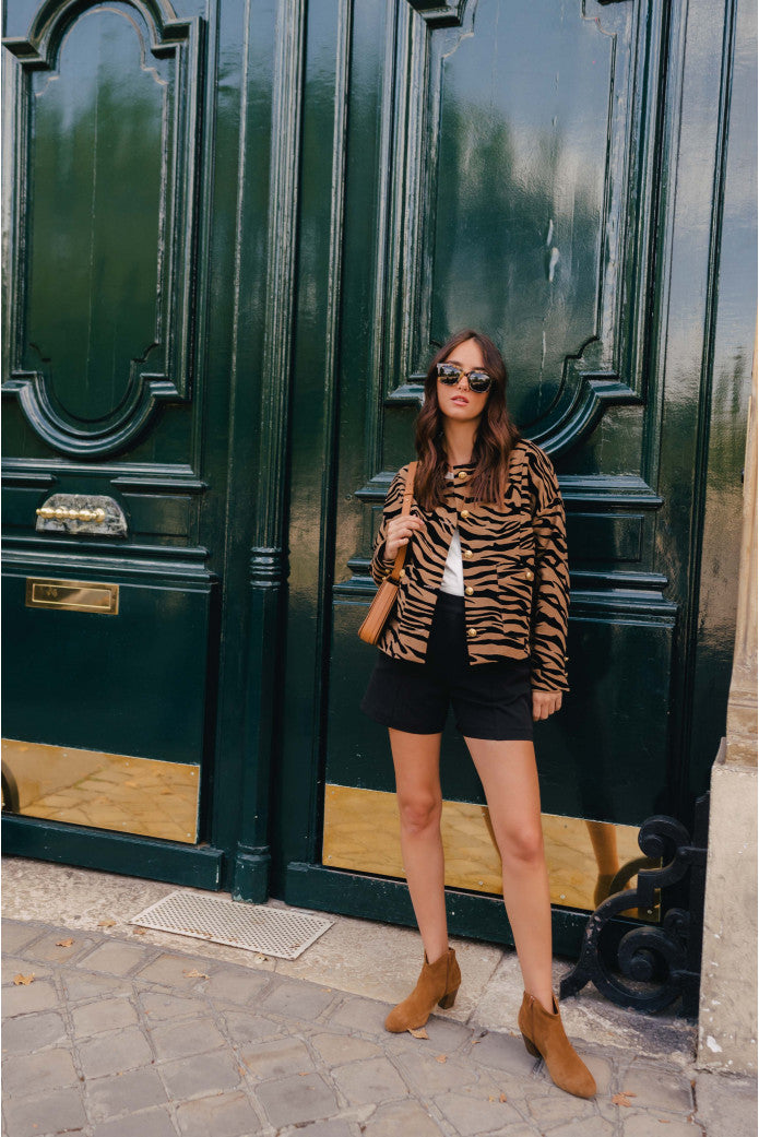 Charonne Velour Zebre Jacket