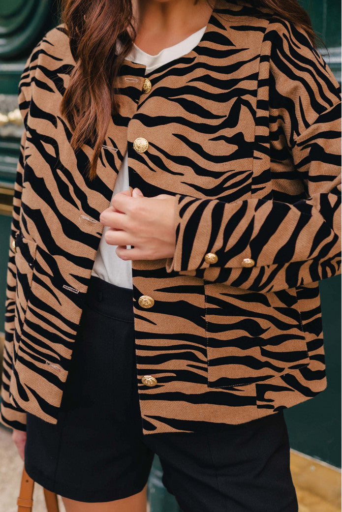 Charonne Velour Zebre Jacket