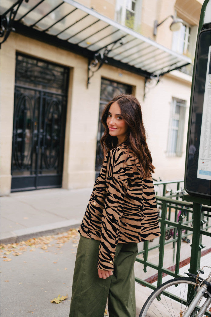 Charonne Velour Zebre Jacket