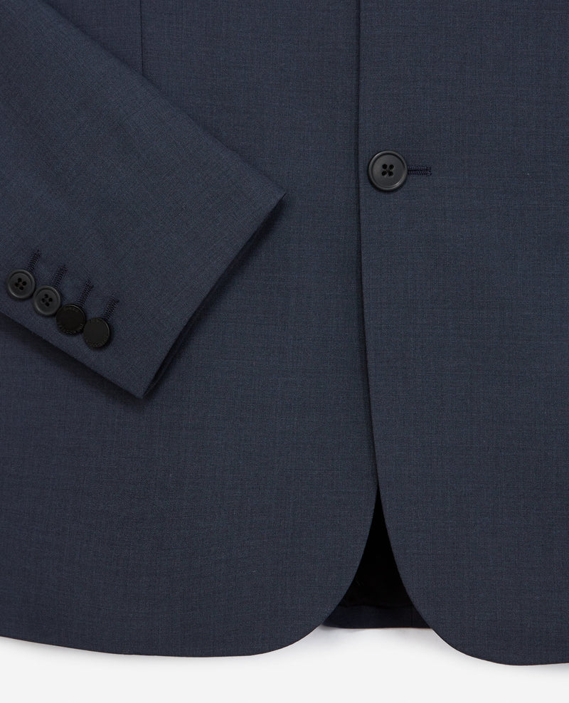 Chaqueta de traje entallada de lana azul pizarra - Hombre