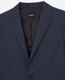Chaqueta de traje entallada de lana azul pizarra - Hombre