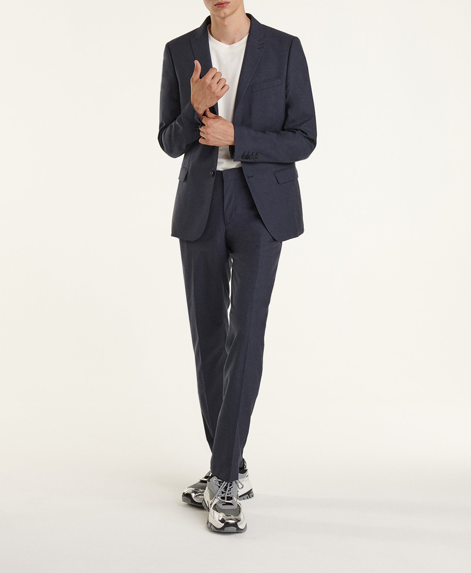The Kooples - Slate Blue Slim Fit Wool Suit Jacket - Men