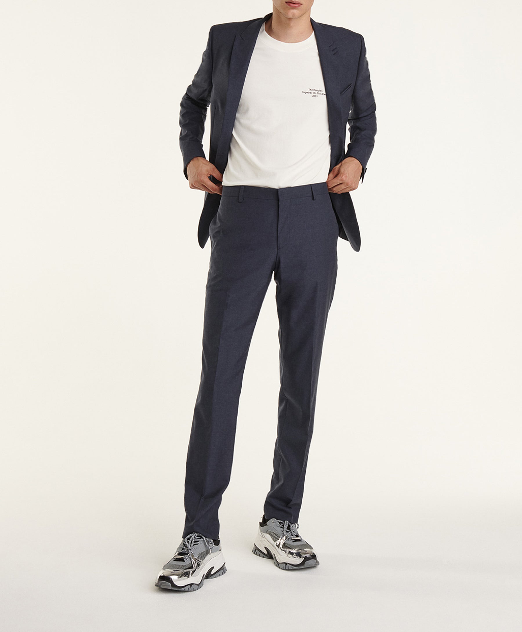 The Kooples - Slate Blue Slim Fit Wool Suit Jacket - Men