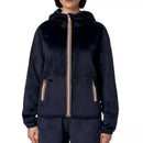Veste Courte K-Way Lily Velour Polar Reversible - Bleu Marine