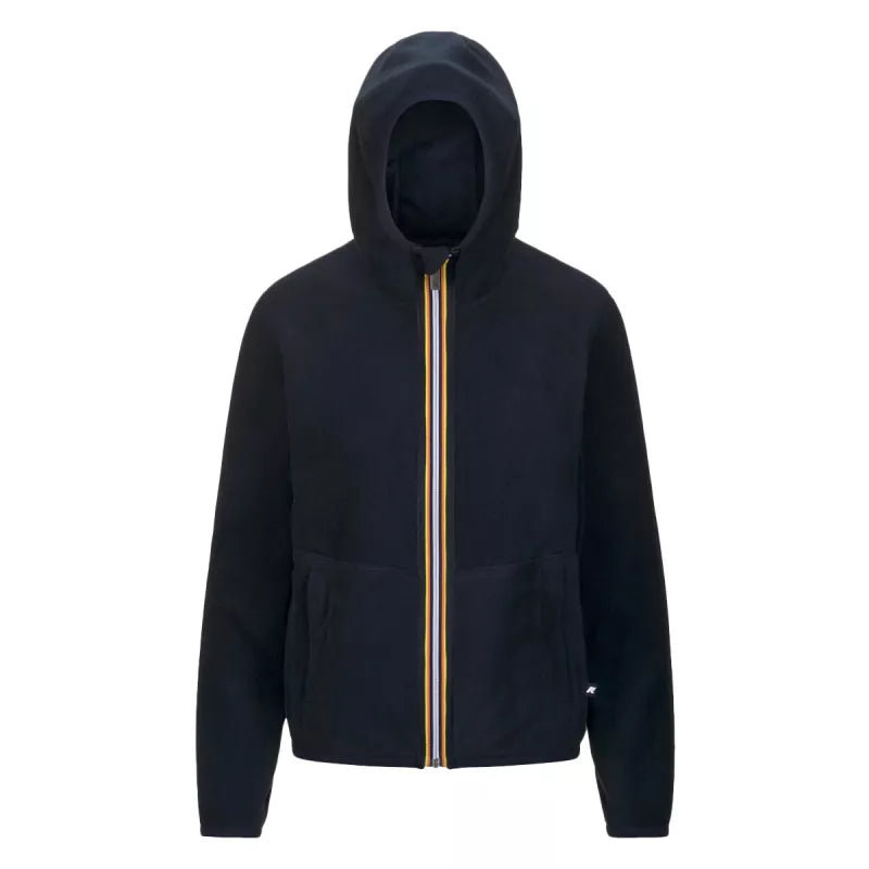 Veste Courte K-Way Lily Velour Polar Reversible - Bleu Marine