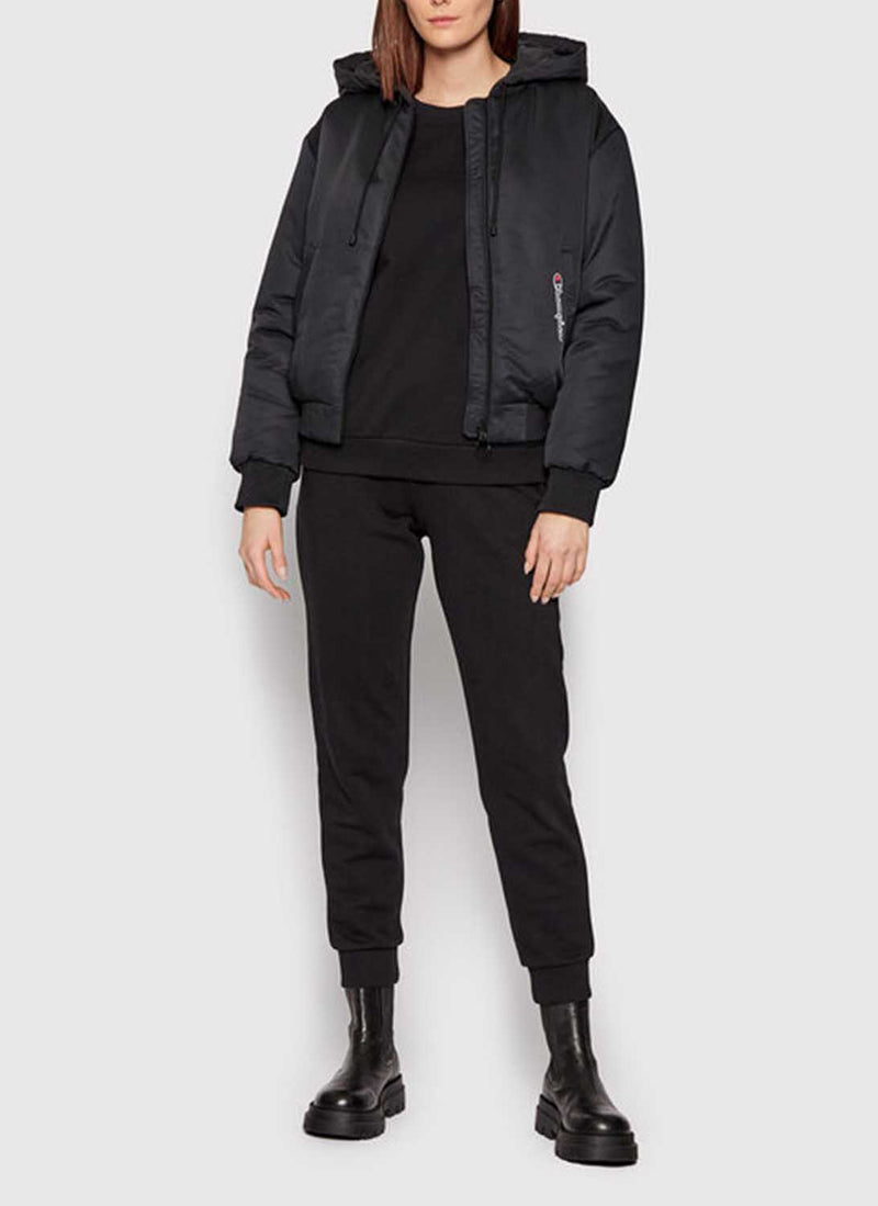 Champion - Veste D'Hiver Zip-Up - Noir - Femme