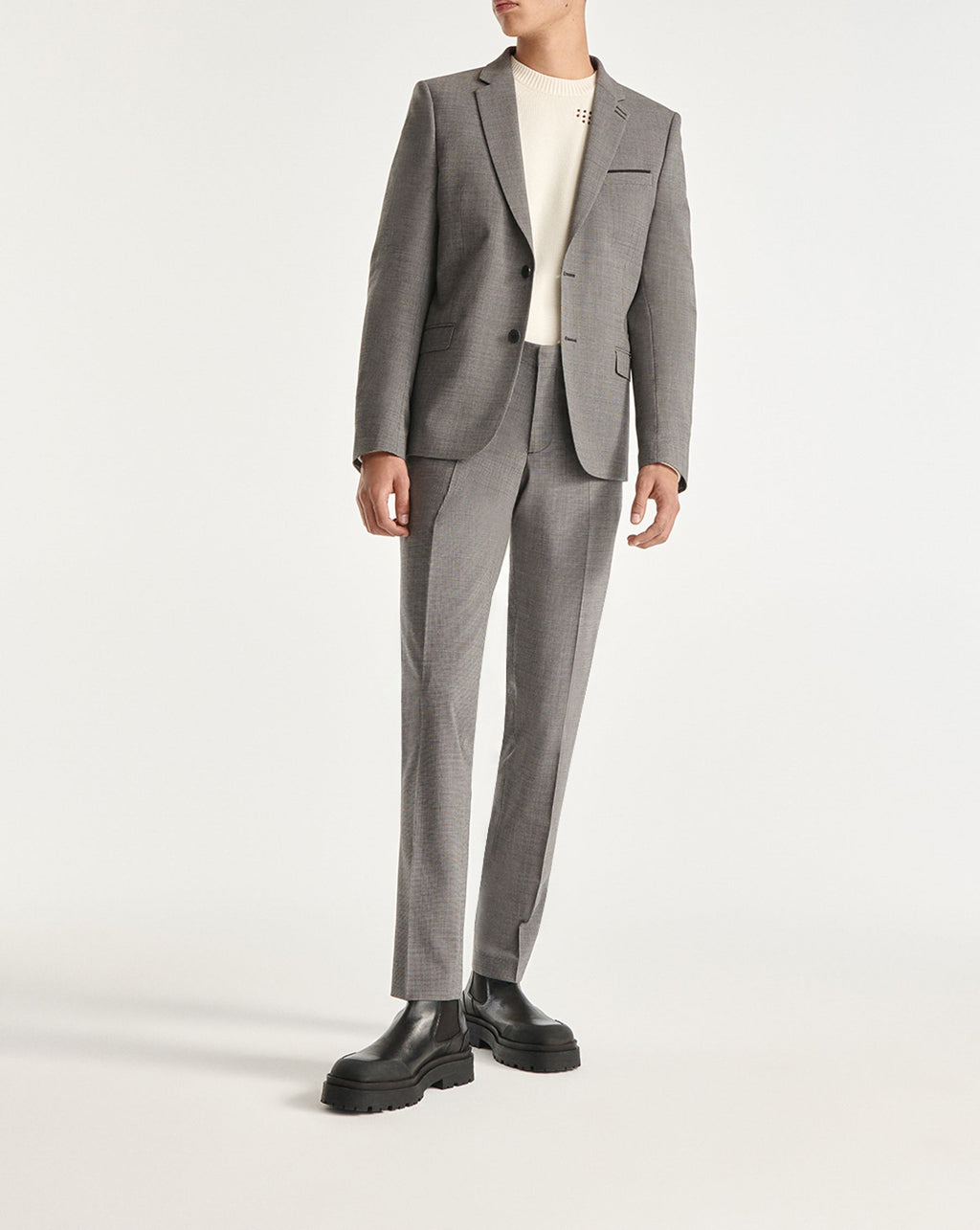The Kooples - Veste De Costume Grise Coupe Fit - Homme