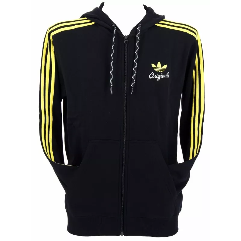 Veste De Survêtement Adidas Originals Spo Hooded - Noir Et Jaune