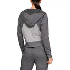 Veste De Survêtement Microthread Fleece Graphic Full Zip - Gris Foncé, Gris . - Femme