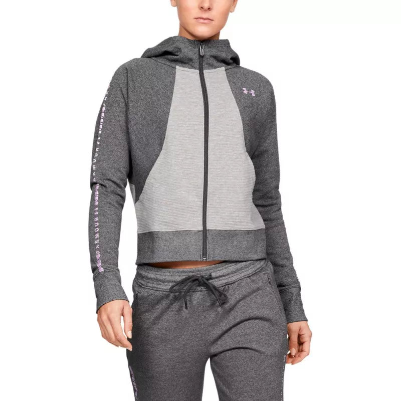 Veste De Survêtement Microthread Fleece Graphic Full Zip - Gris Foncé, Gris . - Femme