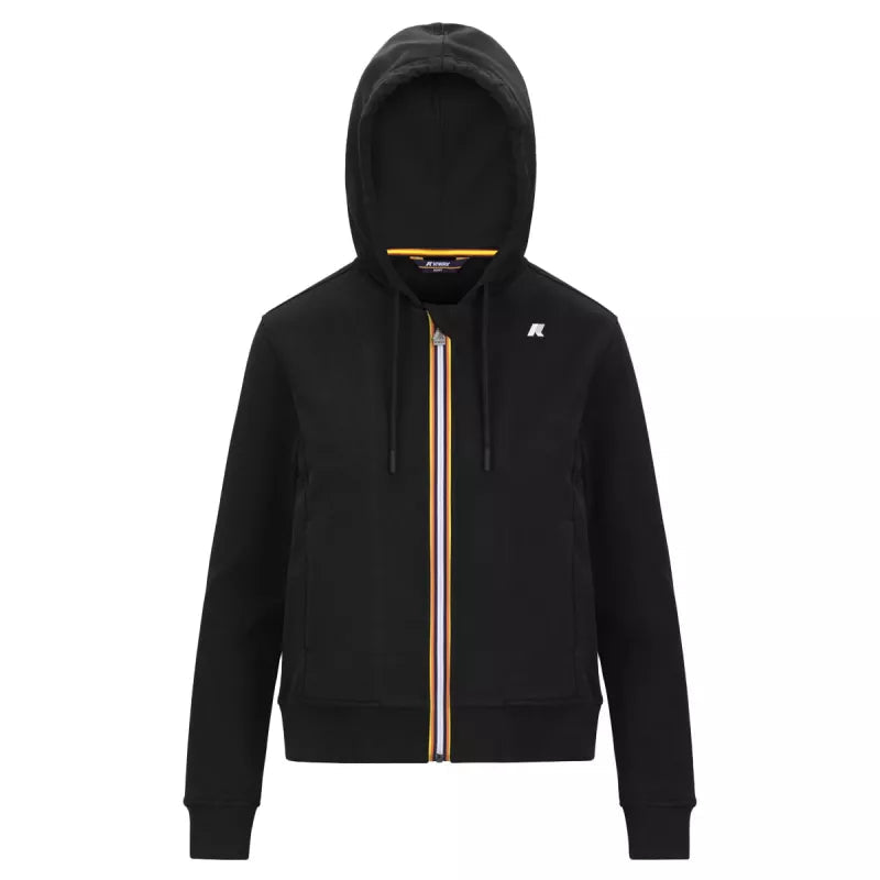 Chaqueta De Chándal K-Way Deline Peach Fleece - Negro