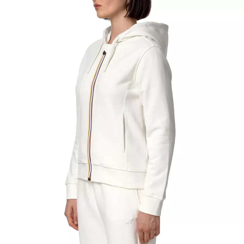 K-Way Deline Peach Fleece Tracksuit Jacket - White