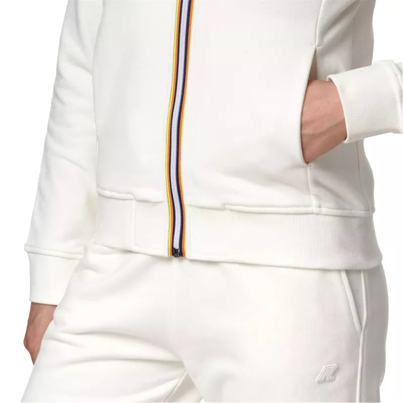 K-Way Deline Peach Fleece Tracksuit Jacket - White