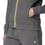 Träningsjacka K-Way Deline Peach Fleece – antracit