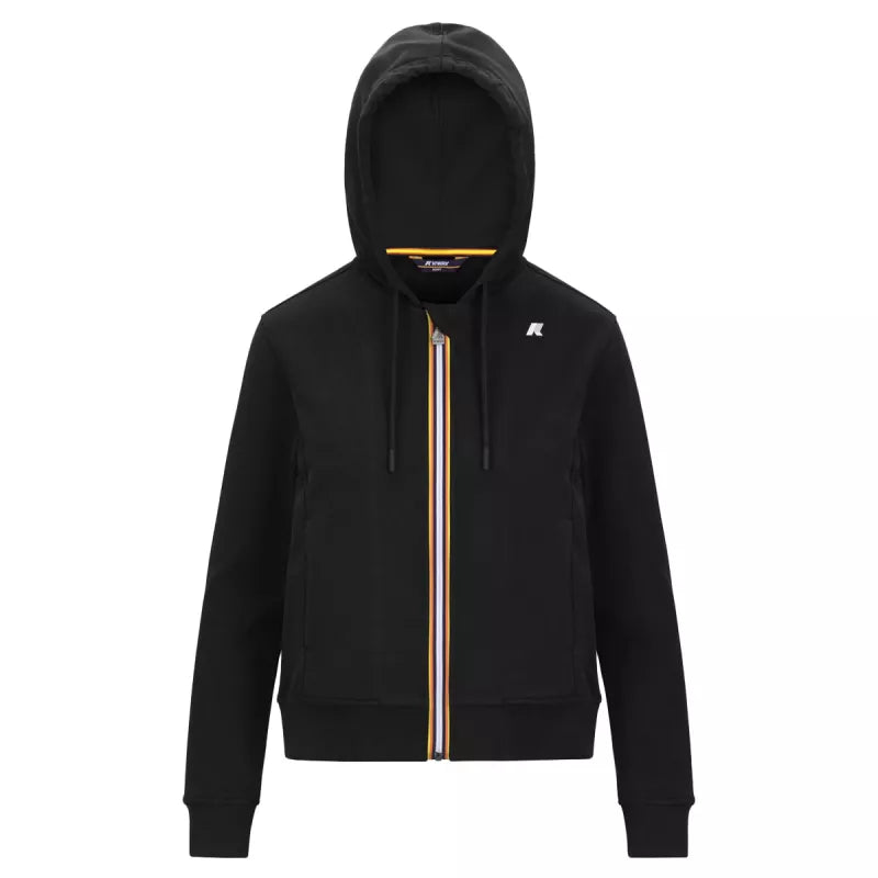 K-Way Deline Peach Fleece Track Jacket - Black