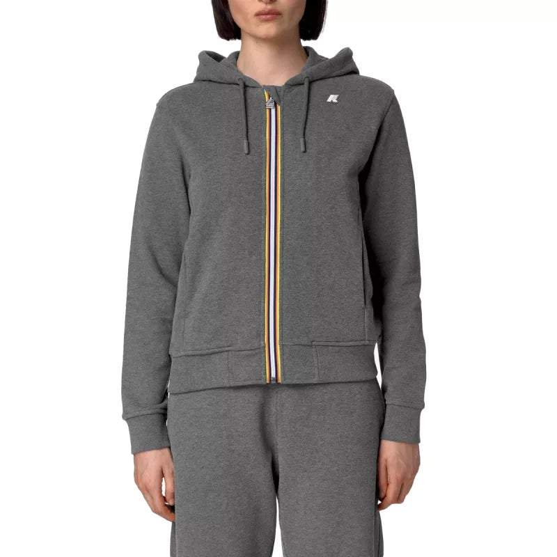 Träningsjacka K-Way Deline Peach Fleece – antracit