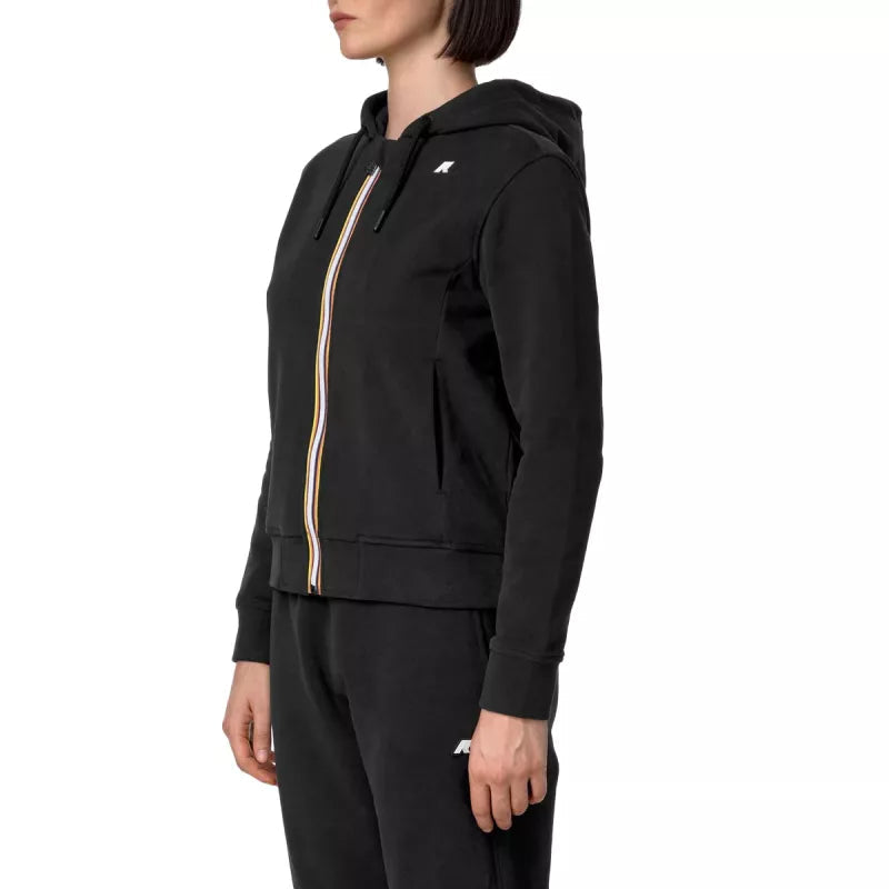 Chaqueta De Chándal K-Way Deline Peach Fleece - Negro