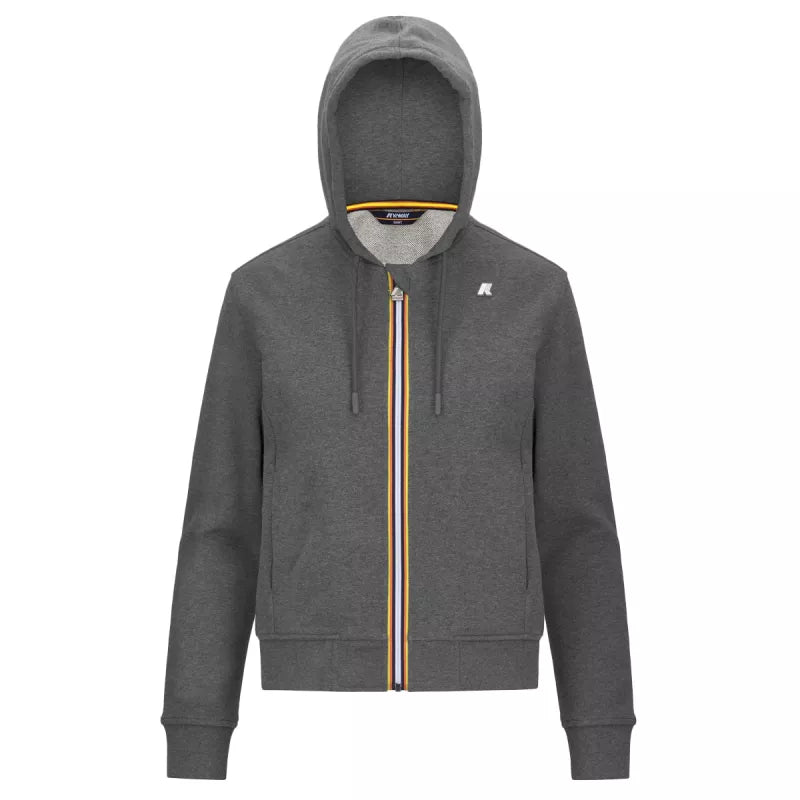 K-Way Deline Peach Fleece Track Jacket - Anthracite
