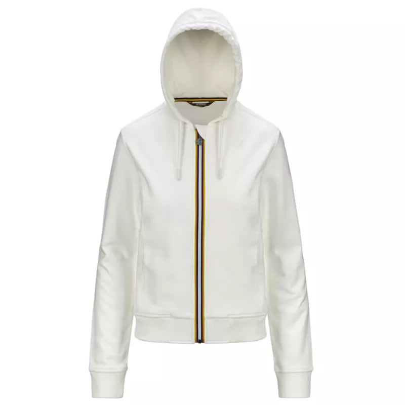K-Way Deline Peach Fleece Tracksuit Jacket - White