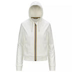 K-Way Deline Peach Fleece Tracksuit Jacket - White