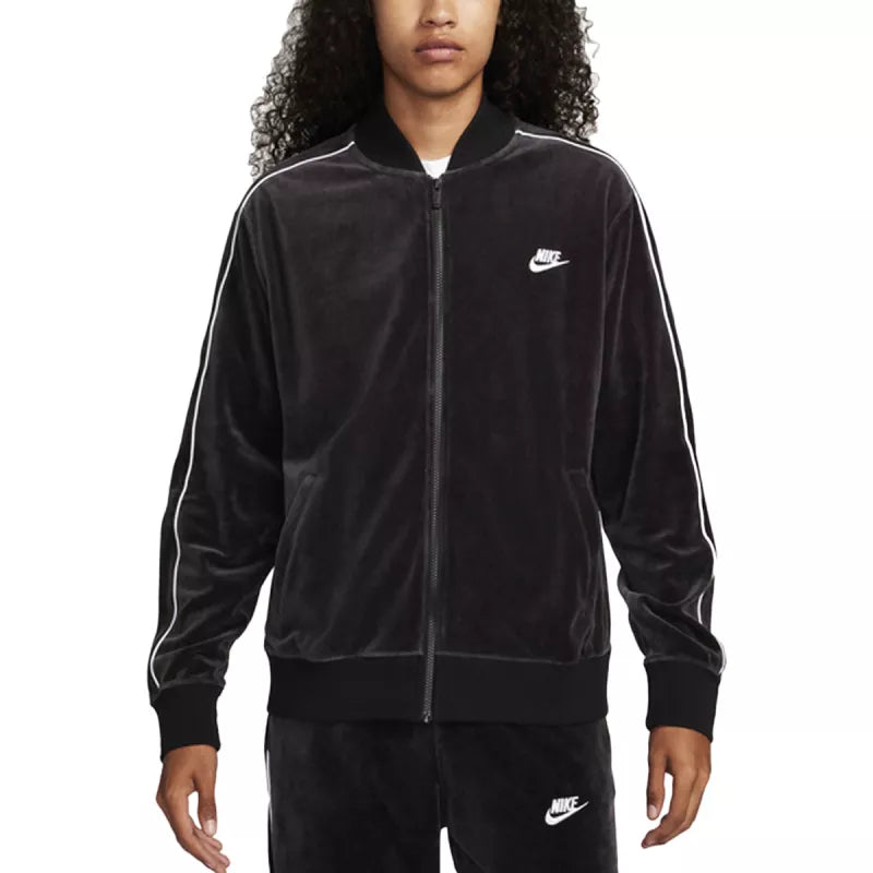 Veste De Survêtement Nike Nsw Club Velour - Noir/Blanc