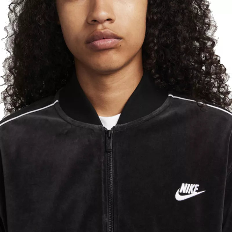 Veste De Survêtement Nike Nsw Club Velour - Noir/Blanc