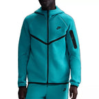 Veste De Survêtement Nike Tech Fleece Full Zip Hoodies - Turquoise, Noir