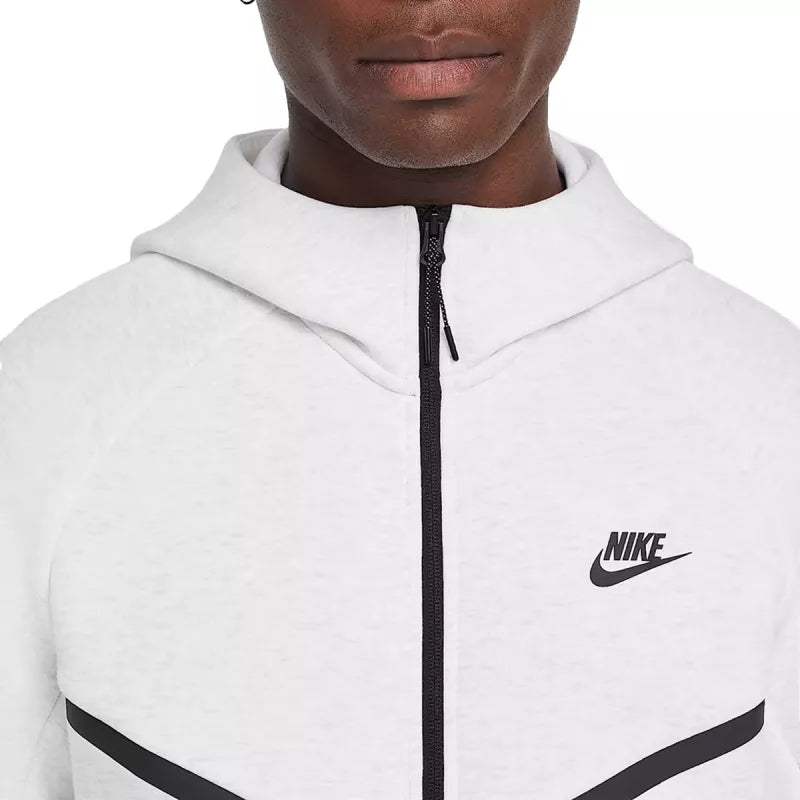 Nike Tech Fleece Full Zip Hoodie Track Jacket - Light Grey, Black