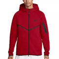 Nike Tech Fleece Full Zip Hoodie Track Jacket - Red/Black