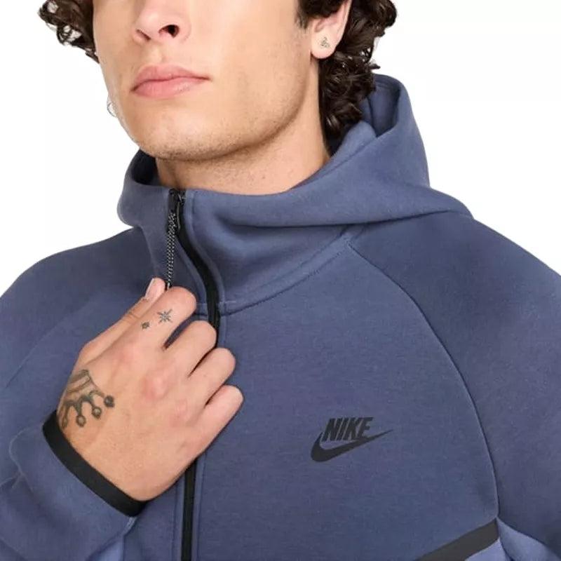Veste De Survêtement Nike Tech Fleece Full Zip Hoodies - Bleu/ Bleu Marine