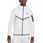 Nike Tech Fleece Full Zip Hoodie Track Jacket - Light Grey, Black