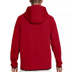 Nike Tech Fleece Full Zip Hoodie Track Jacket - Red/Black