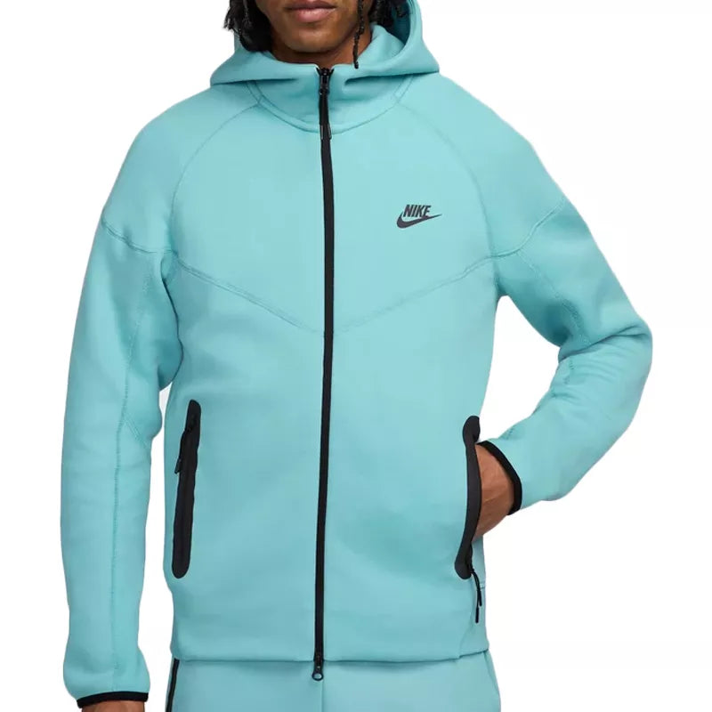 Veste De Survêtement Tech Fleece Full Zip - Bleu Ciel, Noir - Jacket Textile