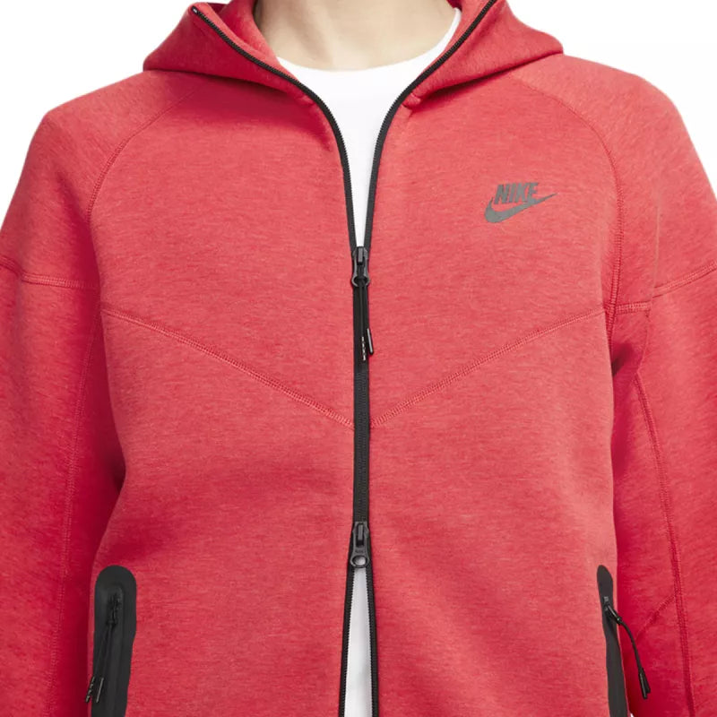 Veste De Survêtement Tech Fleece Full Zip - Rouge/Noir - Sweat Textile