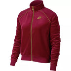 Nike W Nsw Chaqueta de chándal de terciopelo - Burdeos