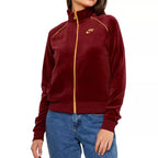 Nike W Nsw Chaqueta de chándal de terciopelo - Burdeos