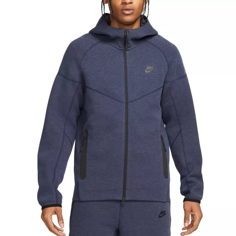 Chaqueta deportiva Tech Fleece con cremallera completa - Azul marino