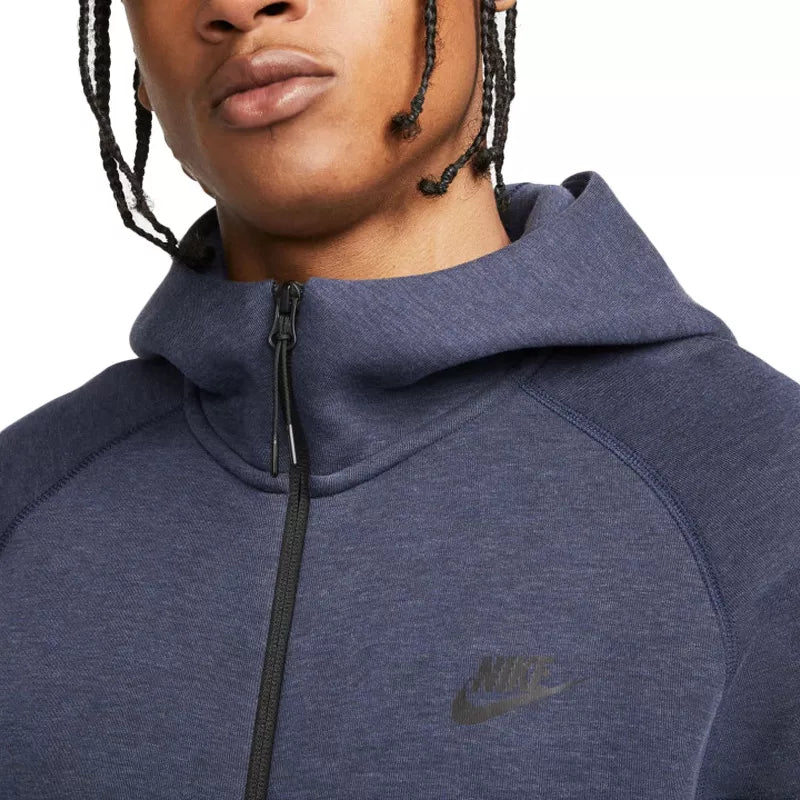 Chaqueta deportiva Tech Fleece con cremallera completa - Azul marino