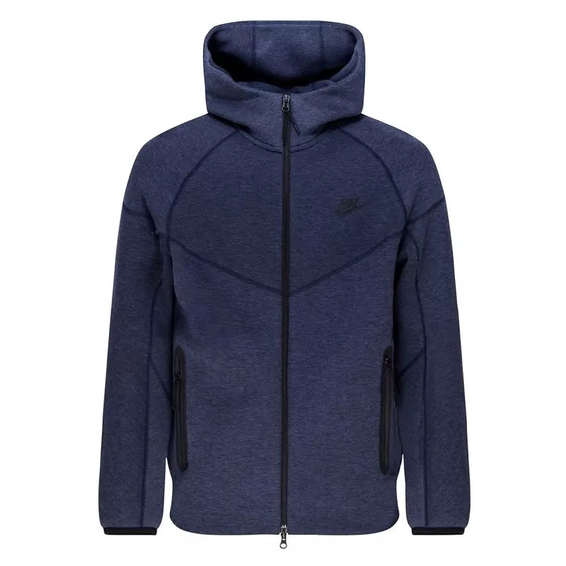 Chaqueta deportiva Tech Fleece con cremallera completa - Azul marino