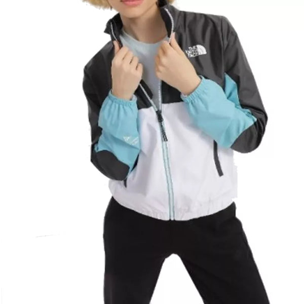 The North Face - Chaqueta deportiva con cremallera completa W Ma Wind - Negro y azul