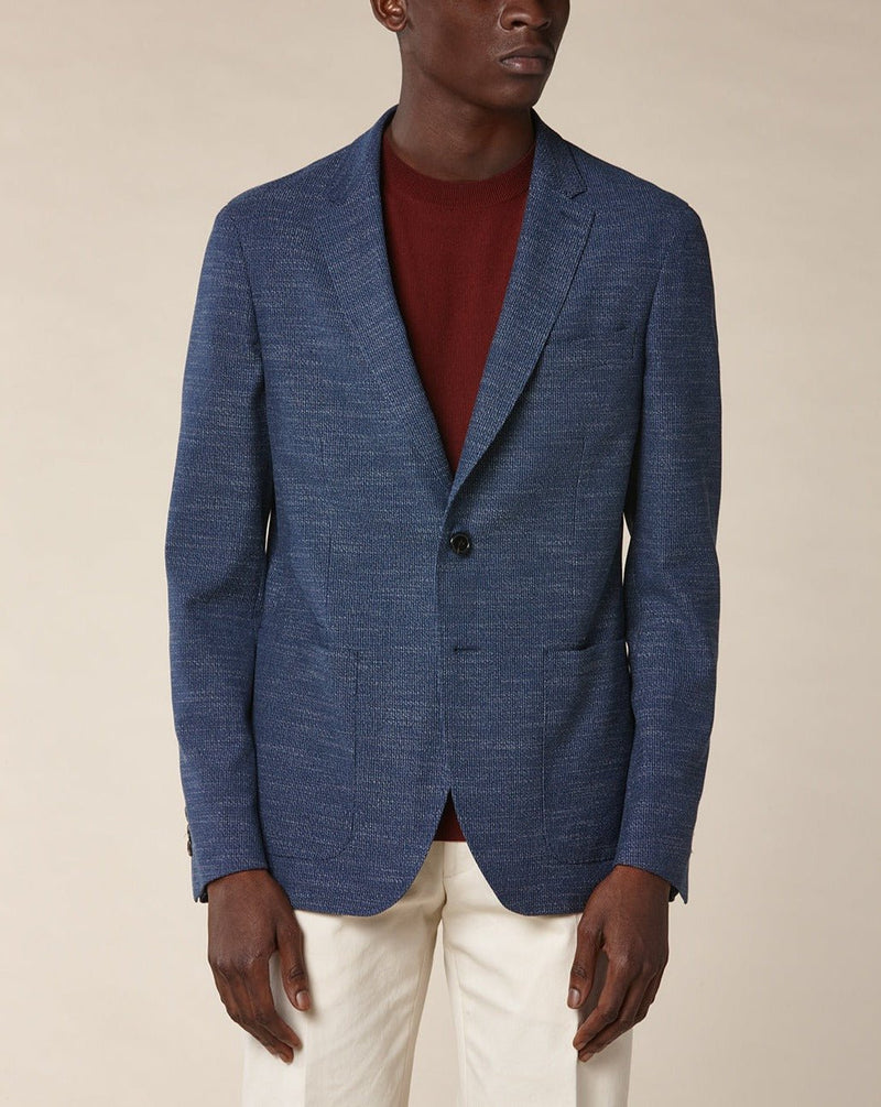 Fursac - Chaqueta de algodón elástico - Indigo - Hombre