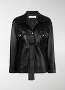 Golden Goose - Veste En Cuir Pictor - Black - Femme