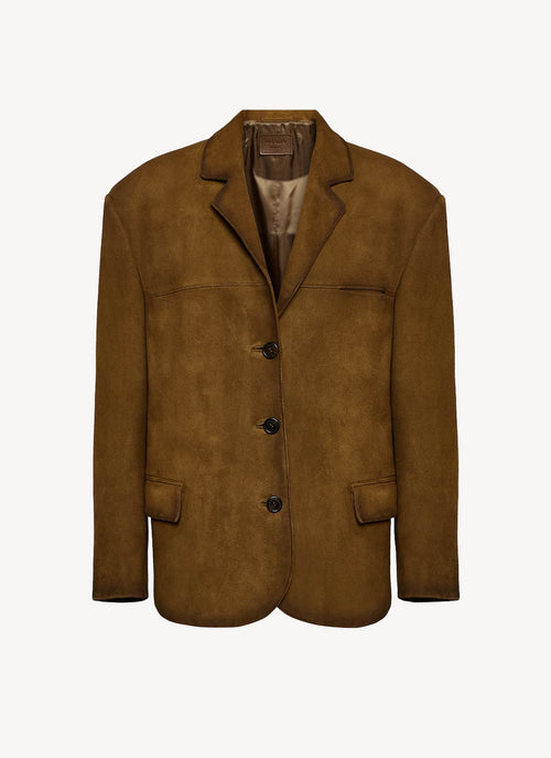 Prada - Veste En Daim - Brown - Homme