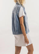 Karl Lagerfeld - Veste En Jean Oversize - Bleu Denim - Femme