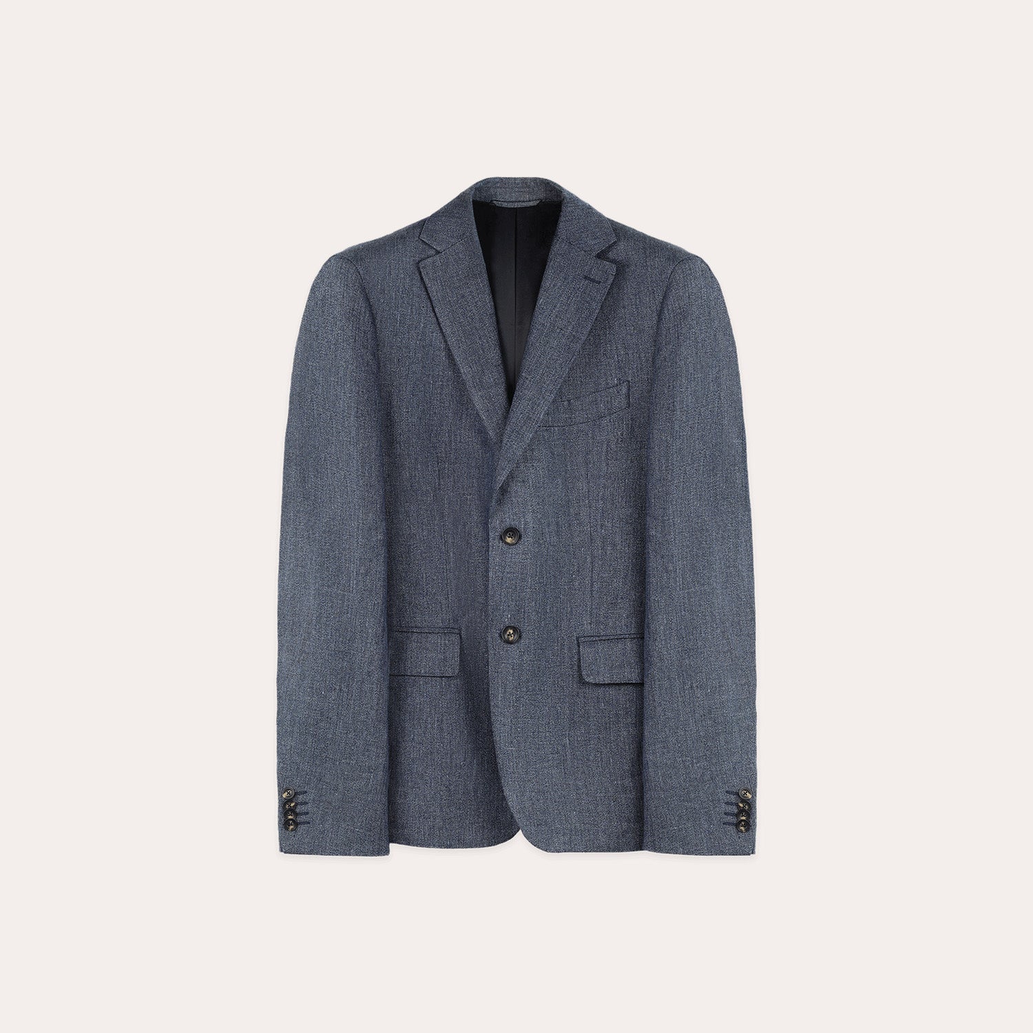 Chaqueta de Lino Azul Pulga