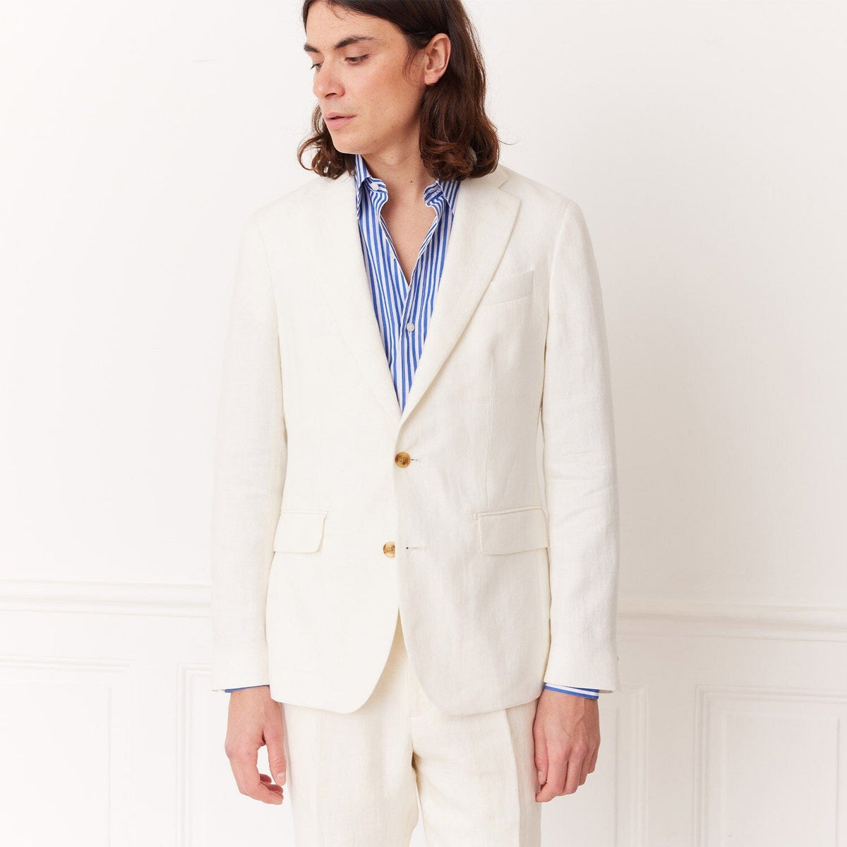 Veste En Lin Écrue