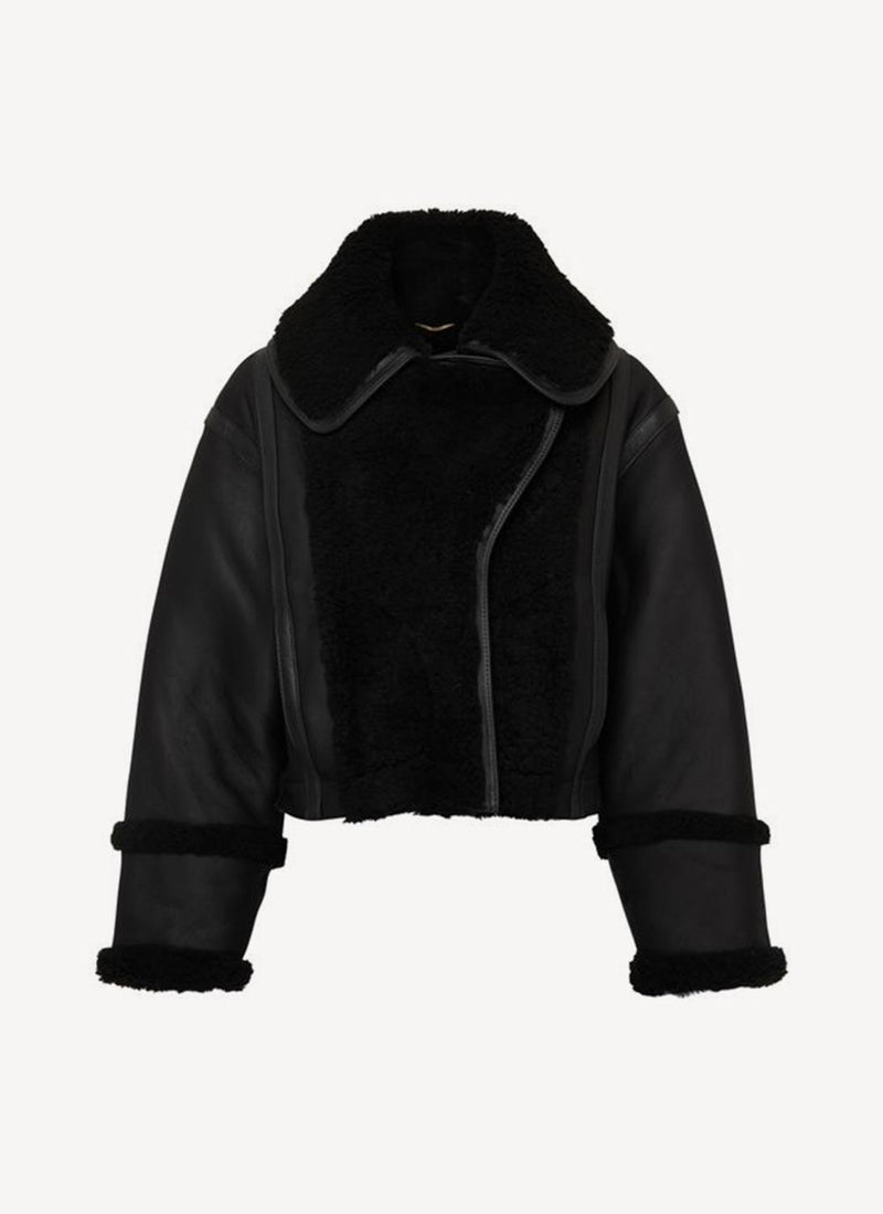 Victoria Beckham - Veste En Shearling - Black - Femme