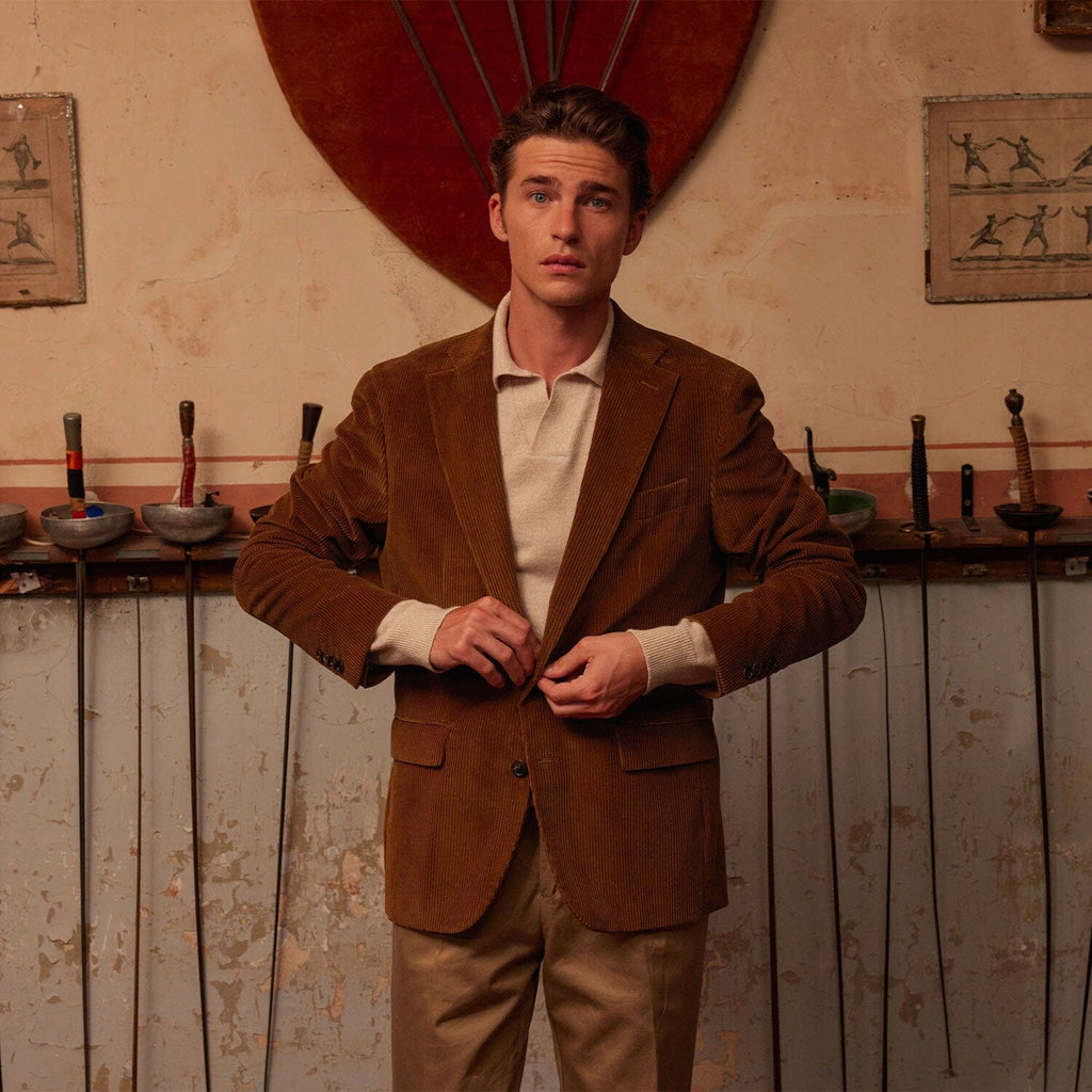 Veste En Velours Marron