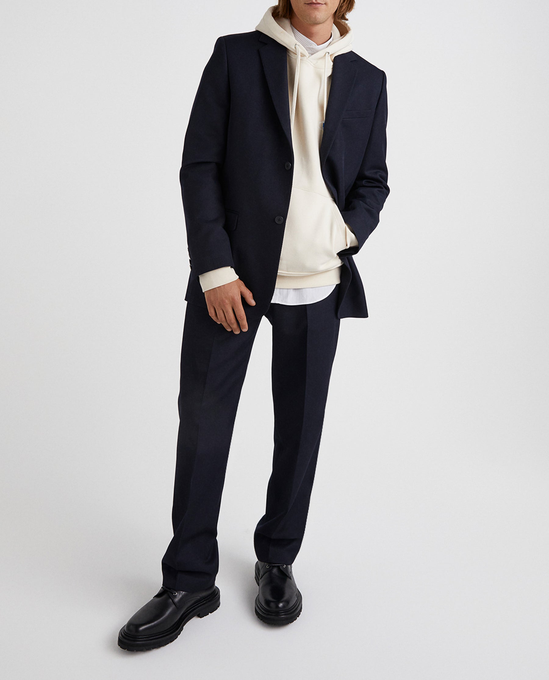 The Kooples - Veste Épaisse Bleu Marine Boutonnée - Homme