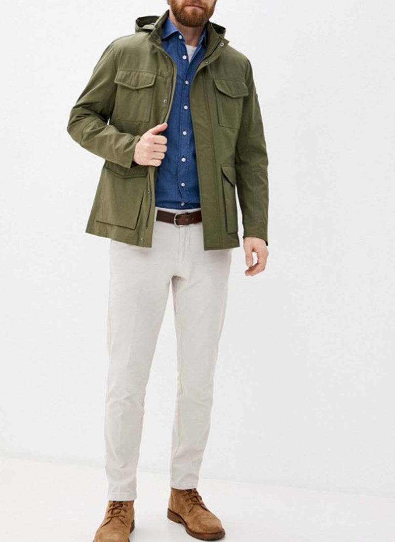 Hackett - Veste Field Wzipout - 728Olive - Homme